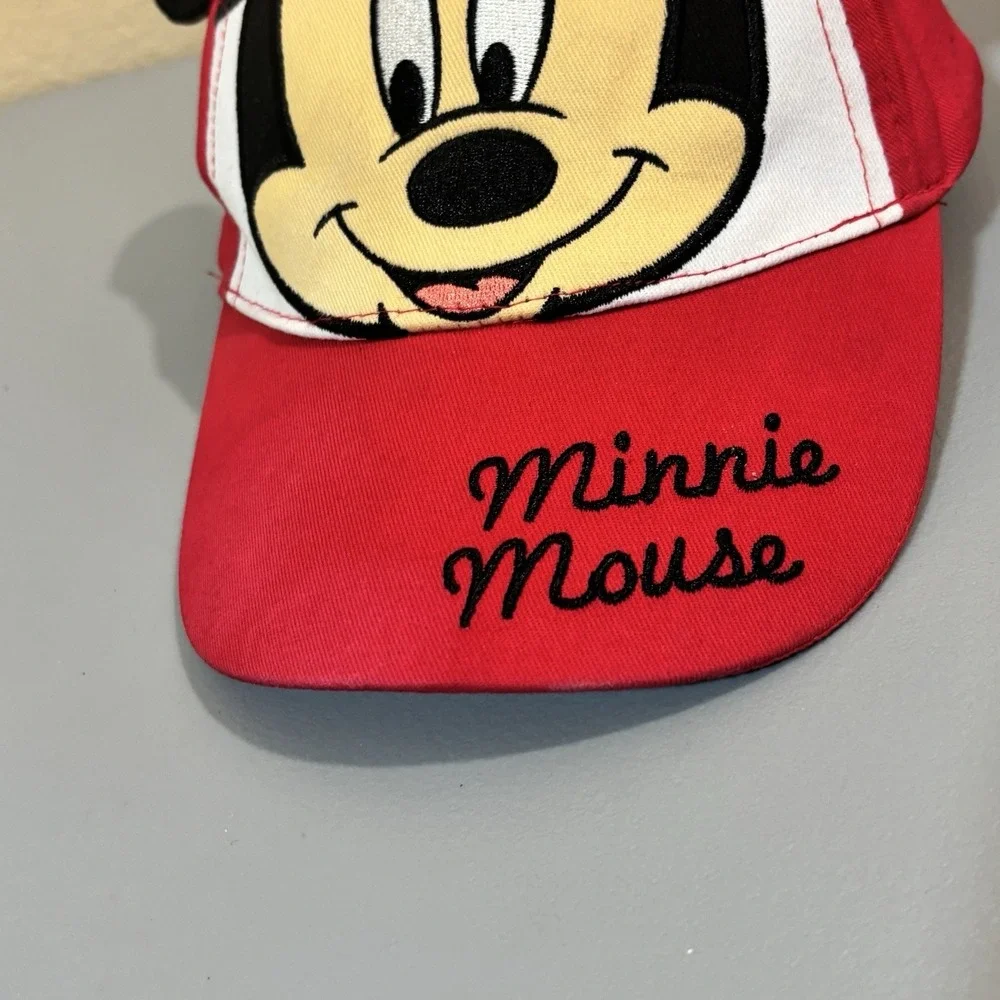 Disney Minnie Mouse Red Hat Cap Youth Kids Adjustable Strapback Gift Travel